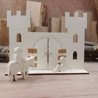 Kasteelpoort of stadsmuur met poort